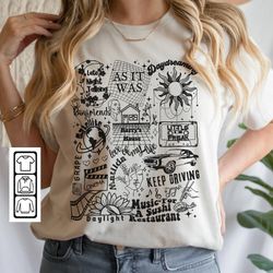 harrys house track list shirt, as it was, harry version, love on tour, world tour music album 2023 hoodie sweatshirt t-