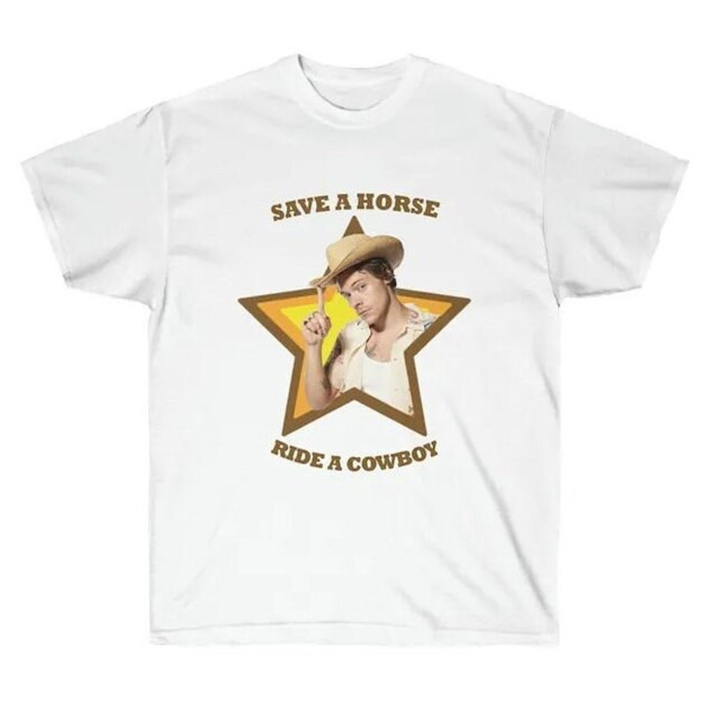 Save a Horse - Harry Cowboy Tee, Yeehaw Harry Shirt.png