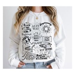 vintage harrys house sweatshirt, harrys house track list sweatshirt, harry new album 2022, harrys house crewneck swea