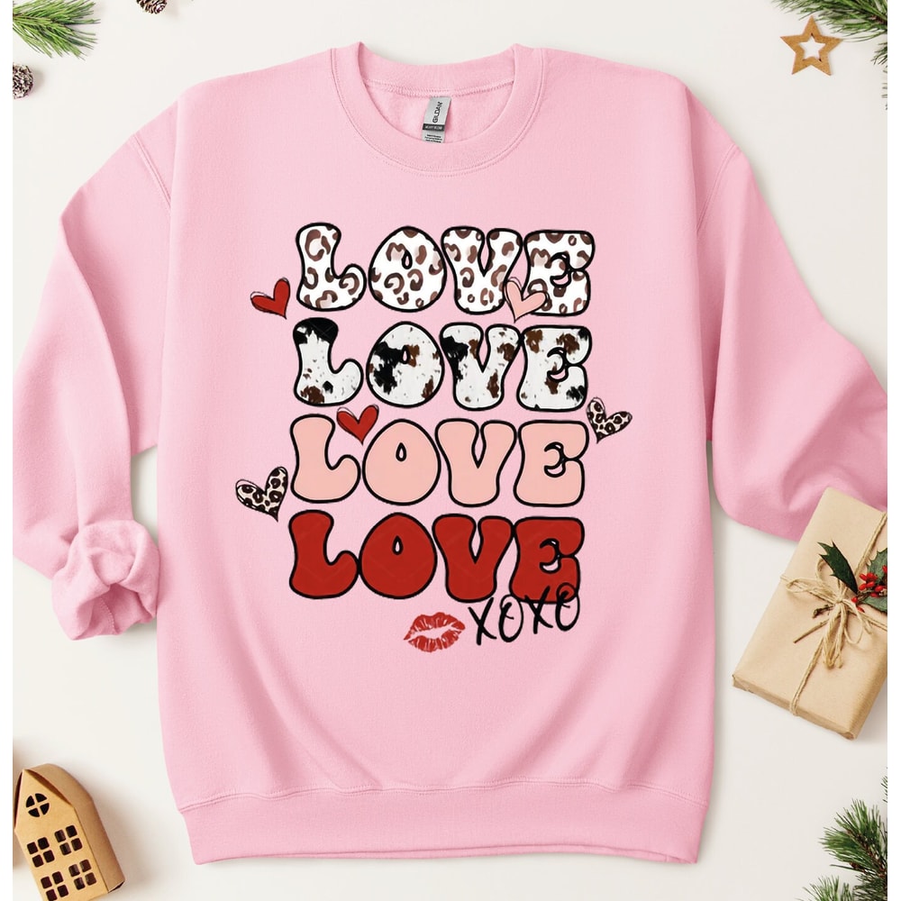 Love Sweater, Valentines Day Shirts For Woman, Valentine Heart Sweatshirt, Cute Valentine Hoodie, Valentines Day Gift, SA532.jpg
