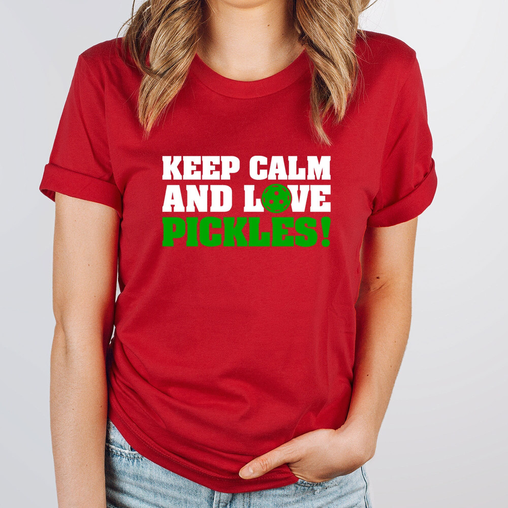Keep Calm And Pickle On Shirt, Funny Pickleball Sweatshirt, Pickleball Player Gift, Pickleball Coach, Sport Outfit, Gift for Her, 216498517.jpg