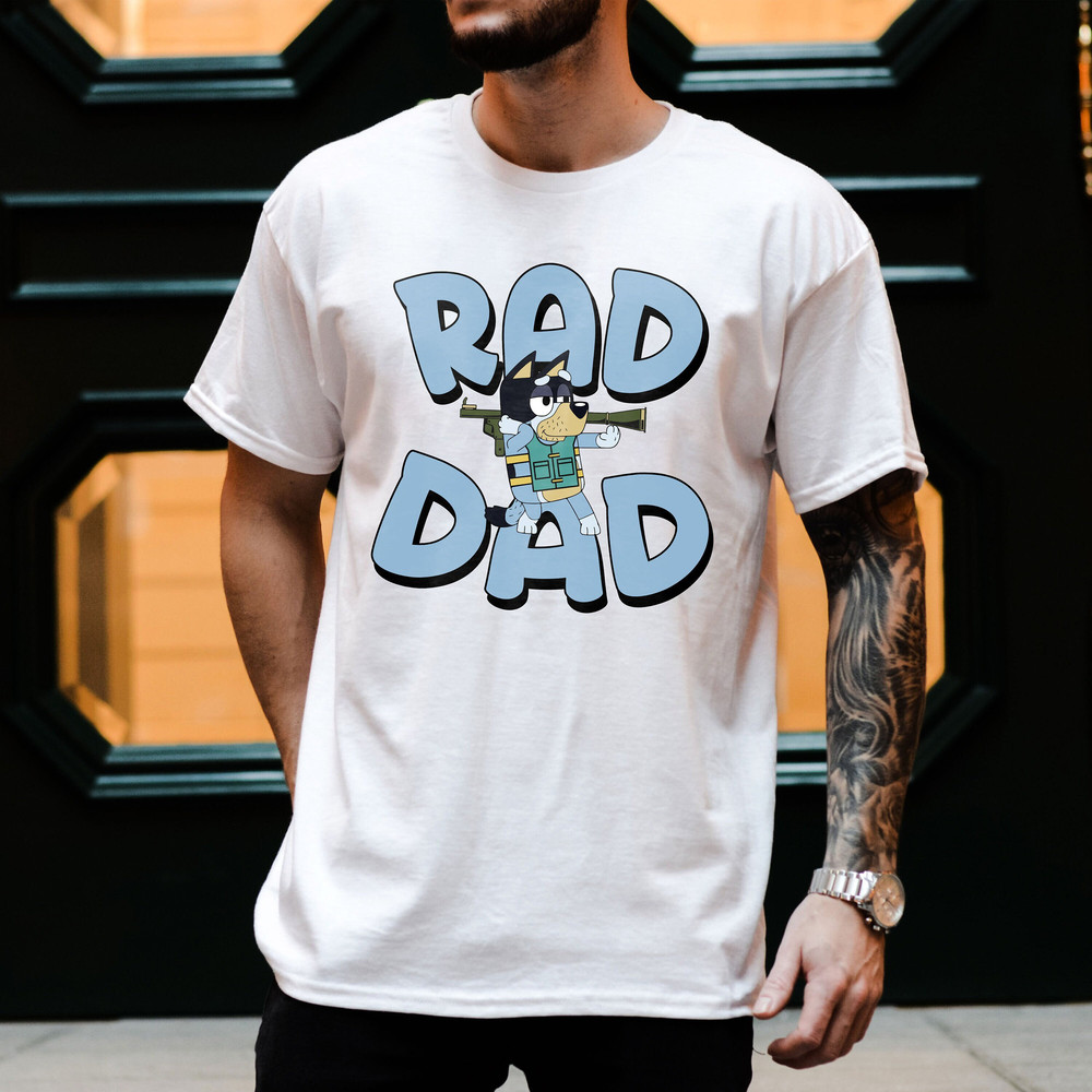 Bluey Rad Dad T-Shirt, blauer Hund Vatertag Shirt, Bandit Cool Dad Club Shirt, Papa Geburtstagsgeschenk, Blau Rad Dad Club Shirt.jpg