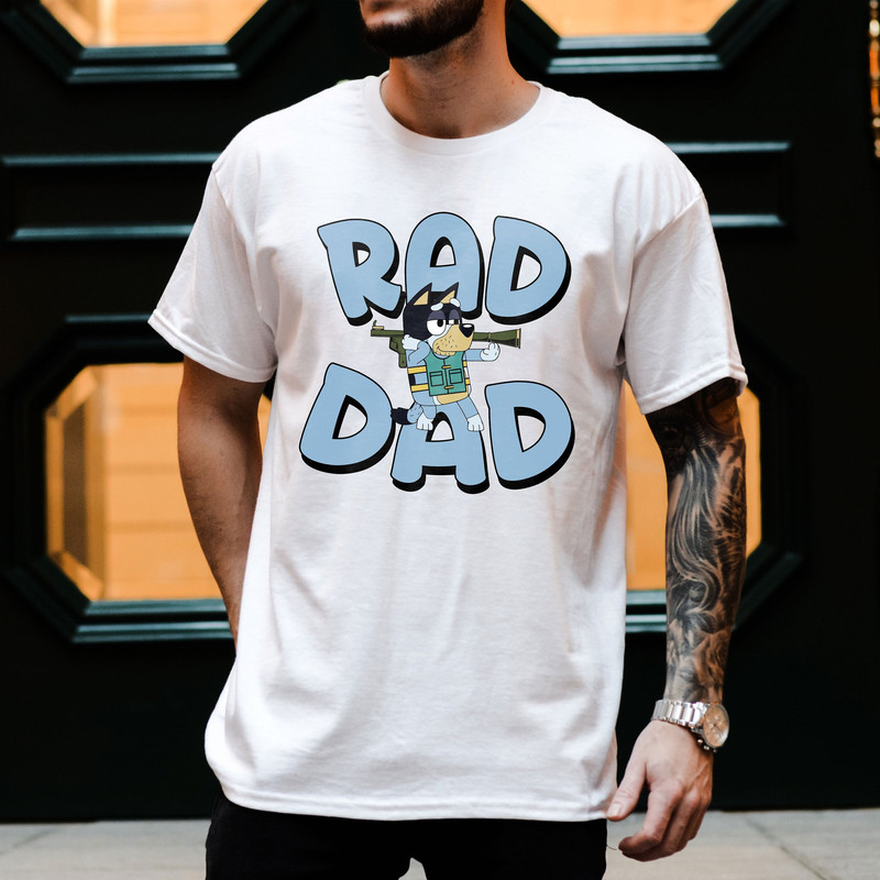 Bluey Rad Dad T-Shirt, blauer Hund Vatertag Shirt, Bandit Cool Dad Club Shirt, Papa Geburtstagsgeschenk, Blau Rad Dad Club Shirt.jpg