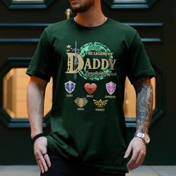 personalisiertes the legend of daddy t-shirt, zelda dad shirt, zelda link shirt, breath of the wild shirt, individuelles