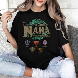 personalisiertes the legend of nana t-shirt, zelda mom shirt, zelda link shirt, breath of the wild