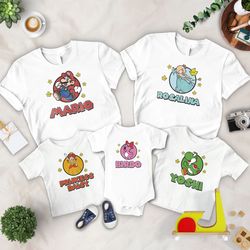 super mario charaktere shirt, benutzerdefinierte super mario shirt, personalisiertes super mario shirt, super mario gebu