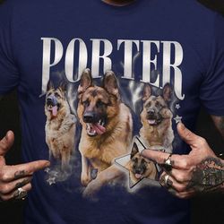 custom dog dad shirt, custom pet photo portrait shirt for dad, pet lover gifts, custom your own bootleg idea here