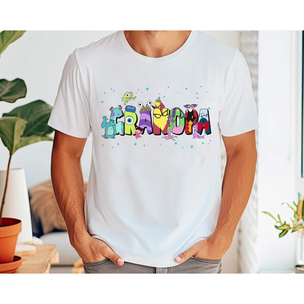Custom Name Grandpa Monster Inc Comfort Colors Shirt, Personalized Disney Grandfather T-shirt, Fathers Day Gift.jpg