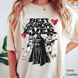 darth vader stormtrooper best grandpa ever comfort colors shirt, disney star wars fathers day t-shirt, gift for dad