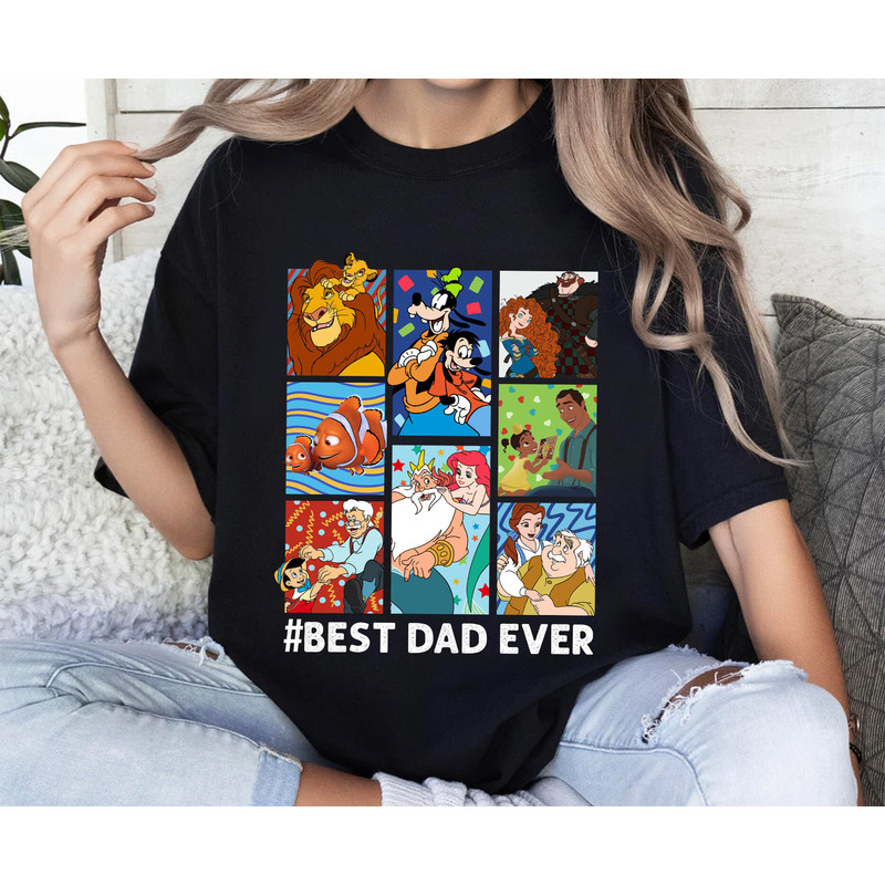 Disney Best Dad Ever T-Shirt, Disney Dad Finding Nemo The Little Mermaid Tee, Disneyland Trip Tee, Disney Father Shirt.jpg