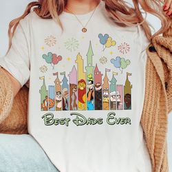 disney best dads ever mickey balloons t-shirt, fathers day gift ideas shirt, gift for papa matching tee, disneyland tee