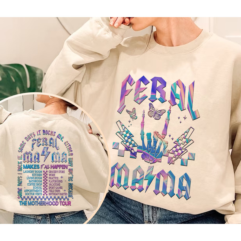 Feral Mama I Love You Skeleton and Checkered Mothers Day Shirt, Woman Skeleton Mothers Day Shirt, Skull Mama Shirt.jpg