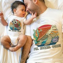 finding nemo squirt gimme some fin dude shirt finding nemo shirt fin noggin dude shirt nemo family shirt