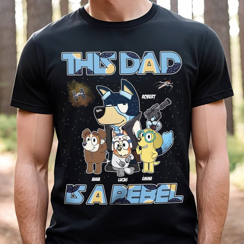 Personalized Bluey family Shirt, Custom Bluey Dad and Kids shirt, Bluey Shirt, Bluey Fathers Day sweatshirt, Bluey.jpg