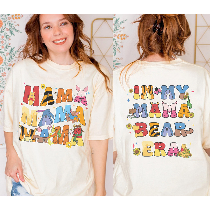 Two sided Vintage Disneyworld Winnie The Pooh Mama Shirt, Pooh Bear And Friends Shirt, In My Mama Era Shirt, Mothers Day.jpg