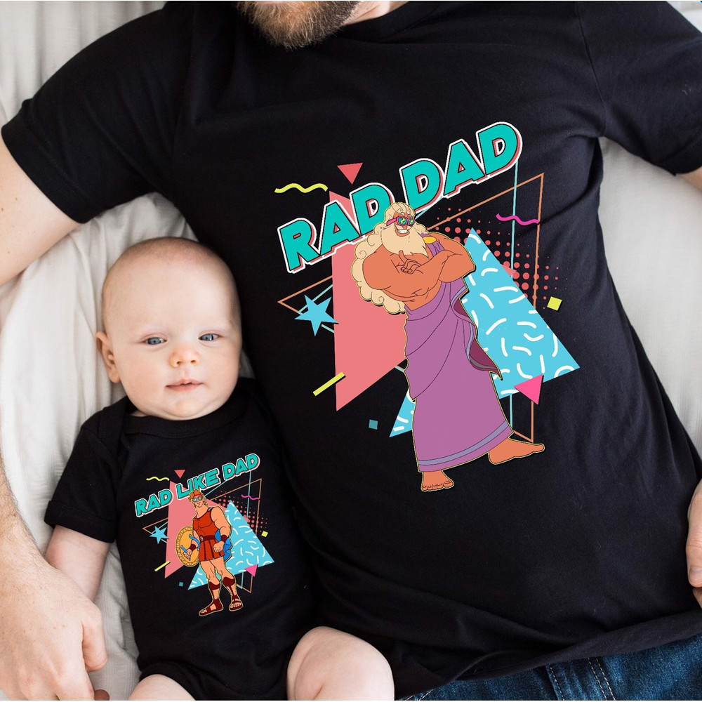 Zeus & Hercules Fathers Day Retro 90s Shirt, Fathers Day Dad and Son Matching Tee, Rad Dad Shirt, Disneyland Family.jpg