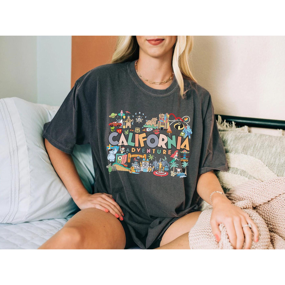 California Adventure Color Disneyland Skyline Comfort Colors Shirt, Ma.jpg