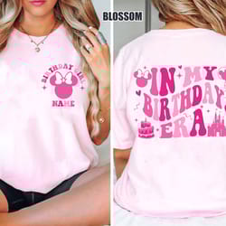 custom disney birthday girl comfort colors shirt, in my birthday era,
