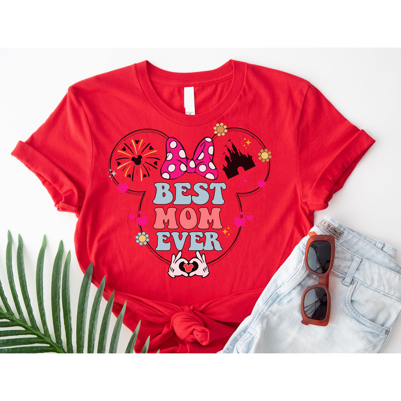 Disney Best Mom Ever Shirt, Disney Mothers Day Gift Tee, Disney Family Trip, Mom Life Shirt, Minnie Head Mom Shirt.jpg