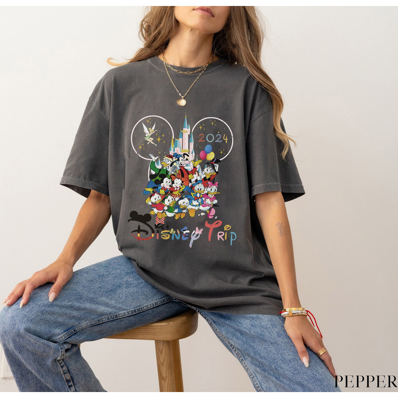 Family Trip 2024 Mouse and Friends Shirt, Vintage Retro Disney World S.jpg