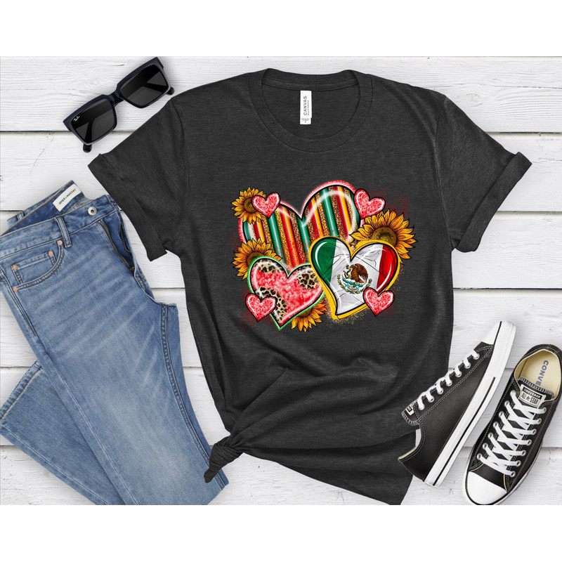 Mexico Flag Shirts, Mexican Hearths Tee, Cinco De Mayo Shirt.jpg