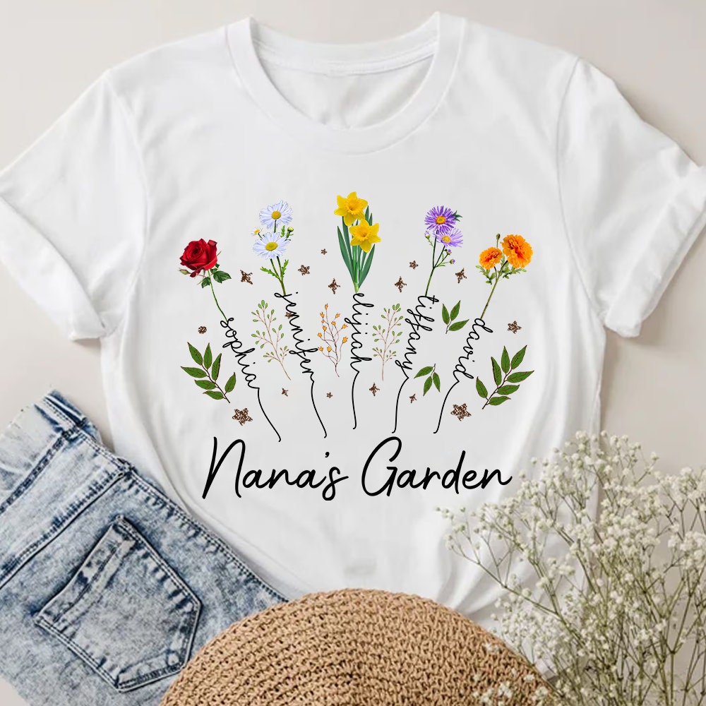 Nana Garden Shirt, Floral Nana Shirt, Mothers Day Shirt, Floral Mama T-Shirt, Mama Flower Gift For Mothers Day.jpg