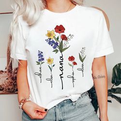 personalized nanas garden shirt, custom nana shirt, nana shirt, mothers day t-shirt, nana shirt, nana t-shirt