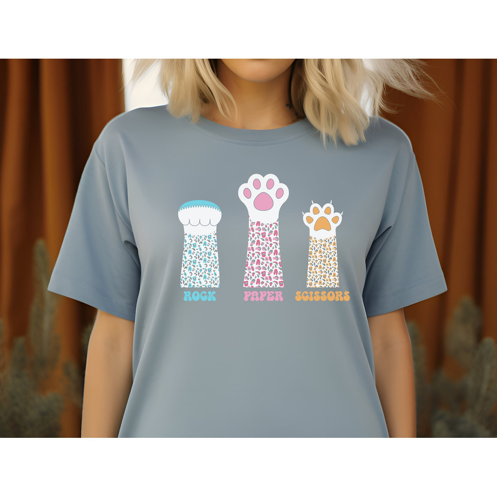 Rock Paper Scissors T-Shirt, Funny Cat Paw Shirt, T-Shirt For Cat Love.jpg