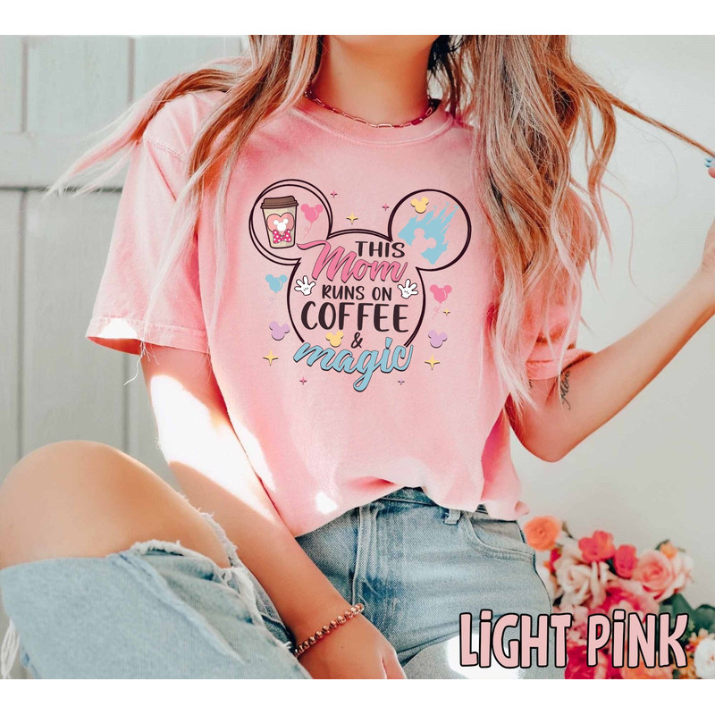This Mom Runs On Coffee Magic T-shirt, Disney Mom Shirt, Disney Mom Coffee Lover Gift, Mickey Mama Shirt, Gift For Mom.jpg