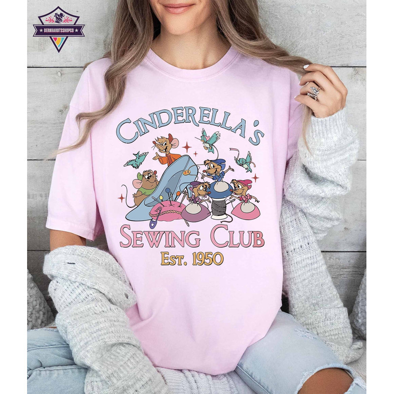 Vintage Disney Cinderellas Sewing Club Est 1950 Shirt, Disney Princess Shirt, Cinderella Shirt, Vintage Disney Shirt.jpg