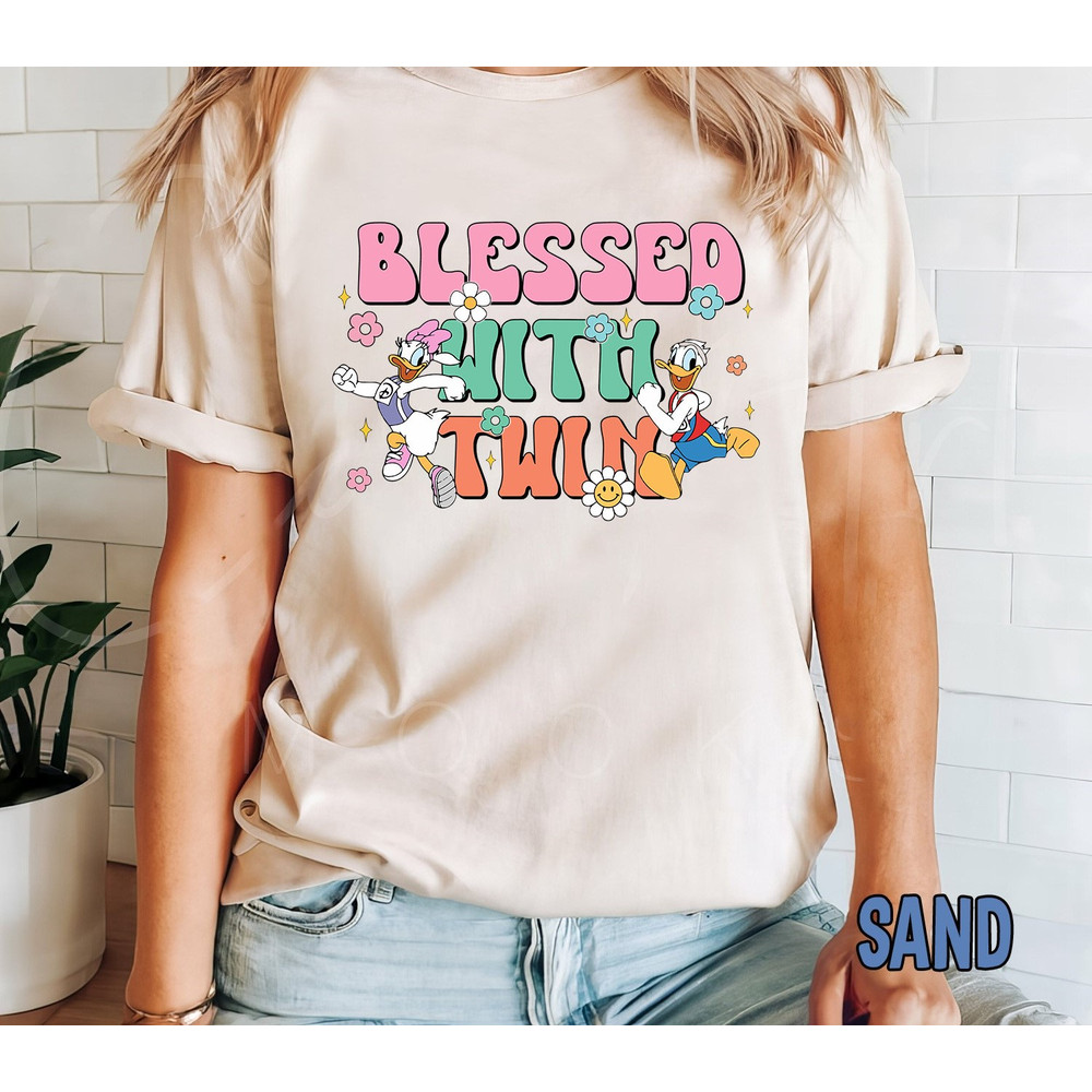 Blessed With Twin T-shirt, Mom Of Both Shirt, Twin Mom Shirt, Daisy An.jpg