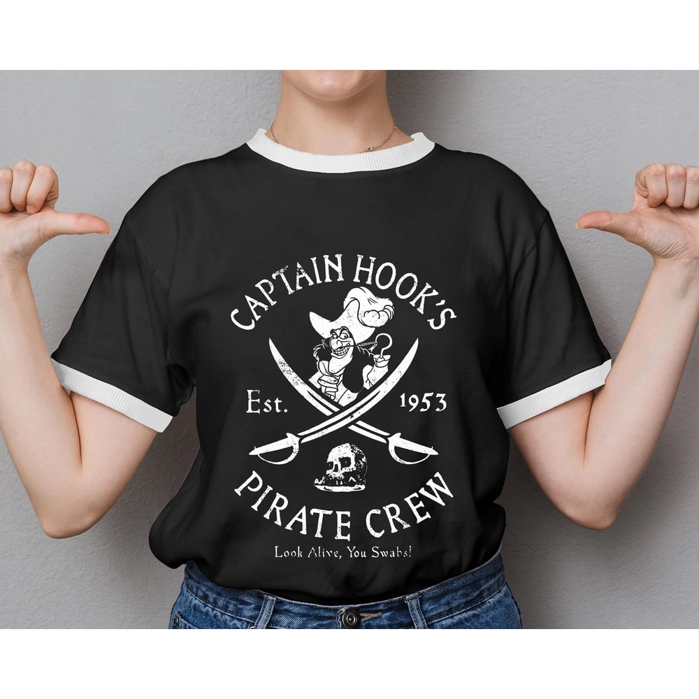 Captain Hook Pirate Crew Est 1953 Ringer Shirt, Peter Pan Disney Shirt.jpg