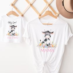 holy cow im two birthday shirt, 2nd birthday shirt, cow 2nd birthday shirts