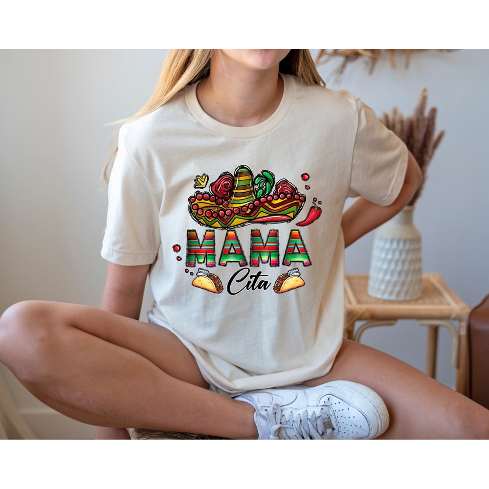 Mama Cita Cinco De Mayo Shirt, Mexican Shirt Women, Mama Cita With Sombrero Hat And Roses, Leopard Mama Cita Shirt.jpg
