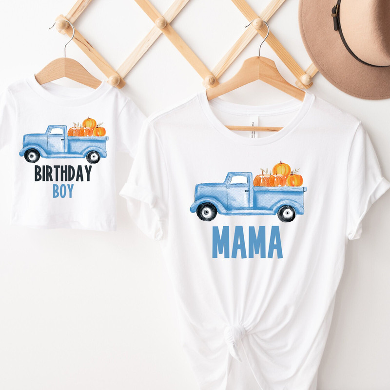 Pumpkin Truck Birthday Shirt, Pumpkin 1st Birthday Outfit Boy, Matchin.jpg