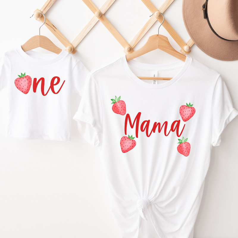 Strawberry First Birthday Matching Family Shirts, Sweet One 1st Birthday.jpg
