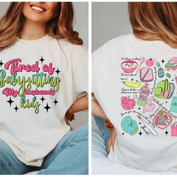 tired of my husband babysitting kids shirt, tired mama t-shirt, babysi