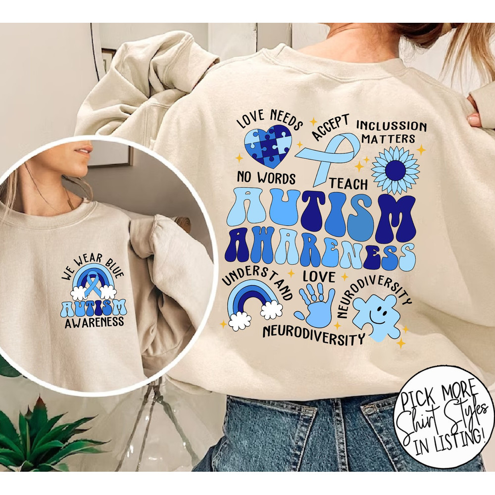 We Wear Blue Autism Awareness Shirt, In April We Wear Blue, Autism Mon.jpg