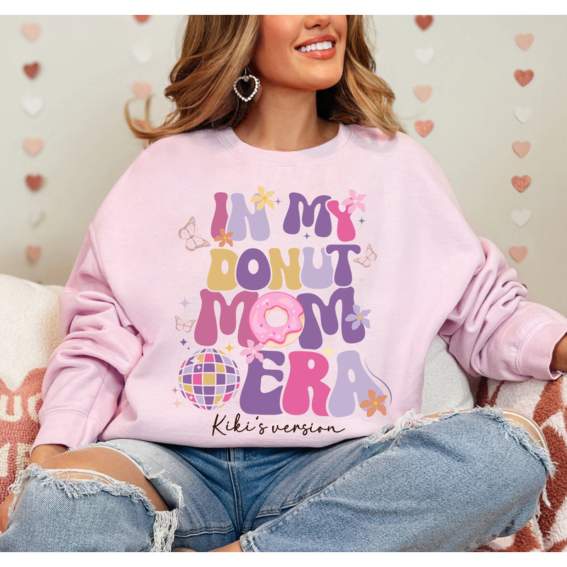 Donut mom sweatshirt Personalized, Donut theme girl Birthday Mom party.jpg