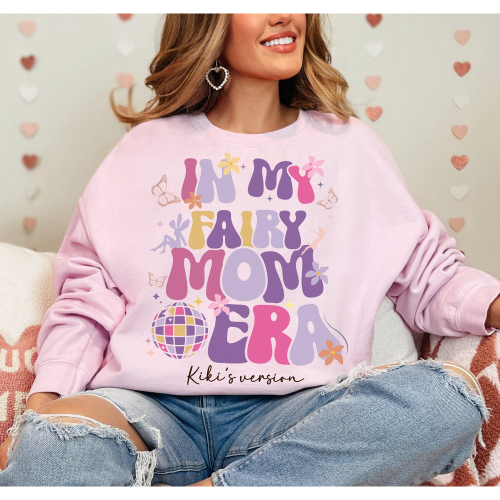 Fairy Mom Sweatshirt Personalized, Custom kids name Fairyland Mama Sweatshirt and Hoodie, Fairy Mom Party Shirt.jpg