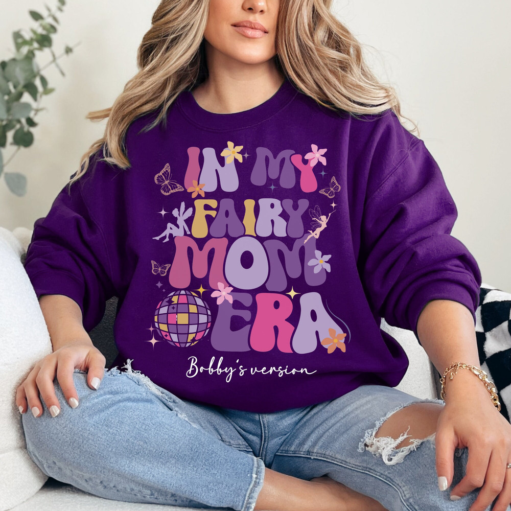 Fairy mom sweatshirt Personalized, Fairy theme girl 1st Birthday Mom p.jpg