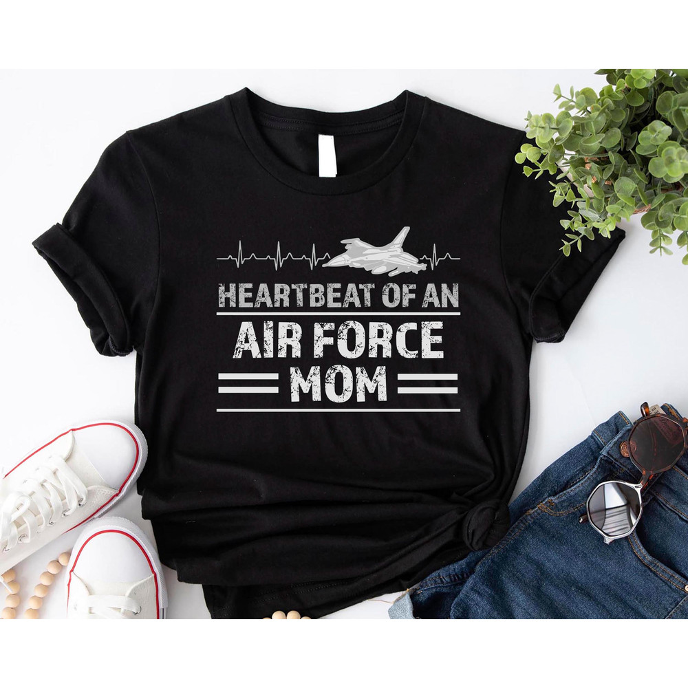 Heartbeat of an Air Force Mom Shirt, Air Force Mama Shirt, Army Mama S.jpg