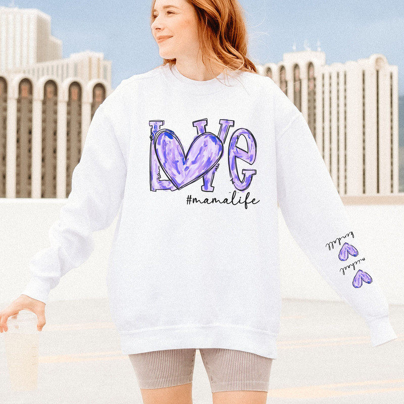 Personalized Mama Sweatshirt Grandkids Names on Sleeve, Mothers Day Gi.jpg