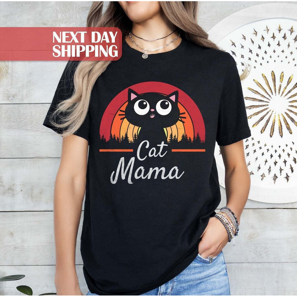 Cat Mom Shirt, Black Cat Shirt, Mama Shirt, Crazy Cat Lady Gift, Cat L.jpg