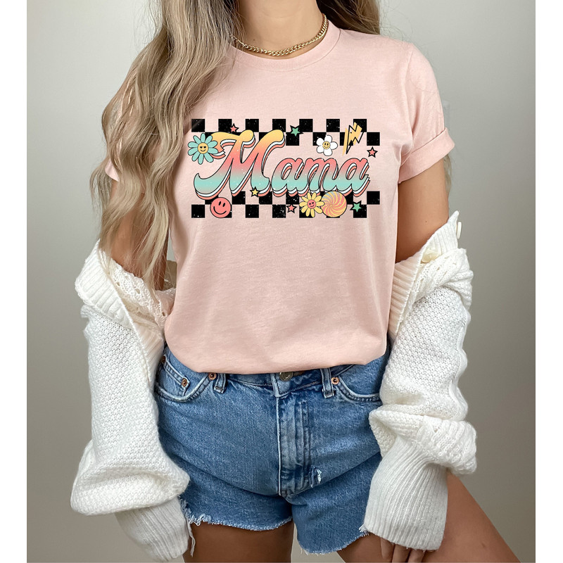 Checkered Mama Shirt, Mama Shirt, Mom Life Shirt, Mama Gift, Mom Life.jpg