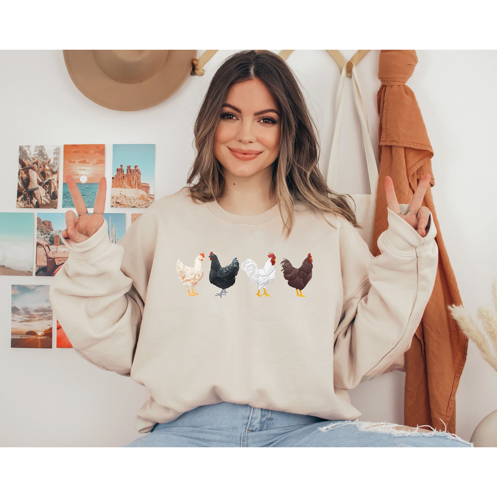 Chicken Sweatshirt, Animal Lover Gift, Chicken Lover, Animal Sweatshir.jpg