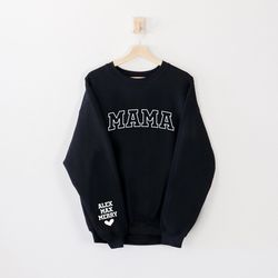 custom mama sweatshirt, personalized mama kids name sweater, custom ma