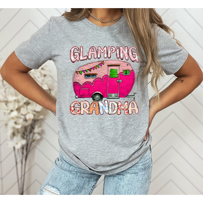 Glamping Grandma Shirt, Camping Lovers, Glamping Shirt, Pink Flamingo,.jpg