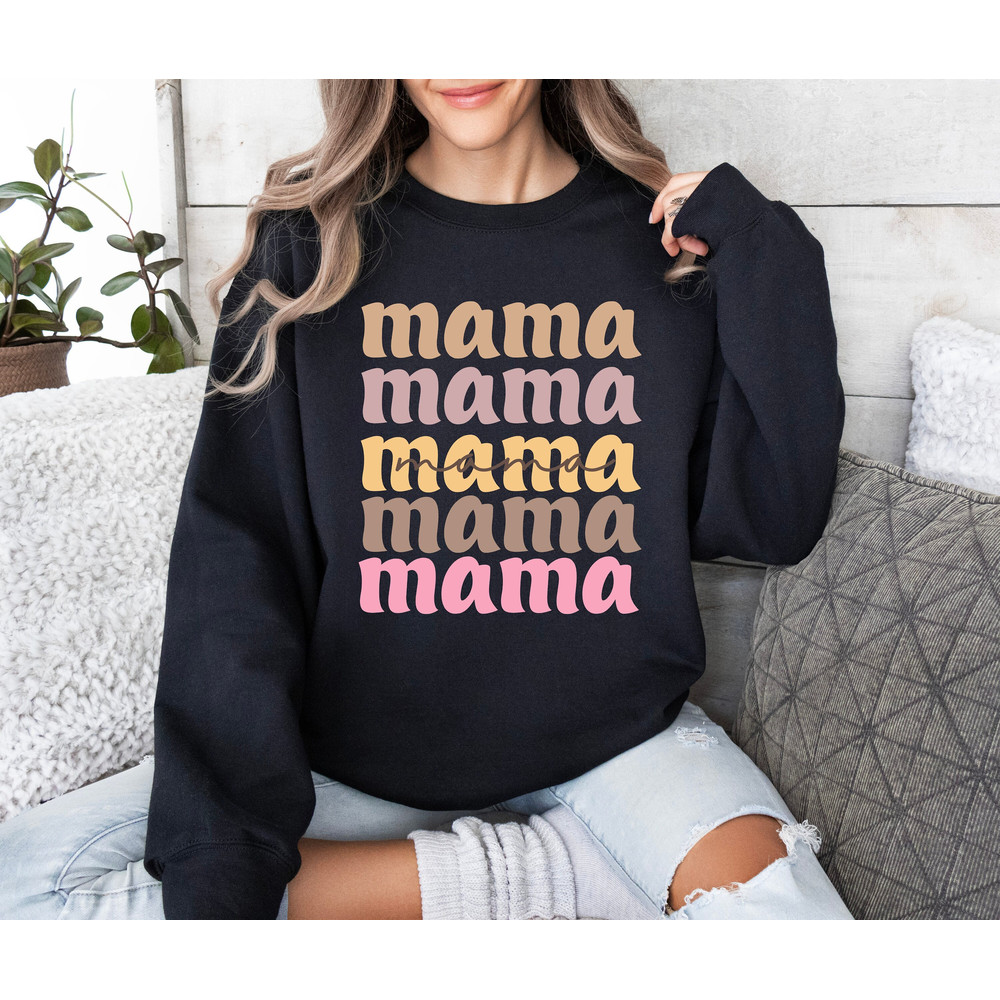 Mama Mama Mama Tee, Boho Mama Sweatshirt, Mother Sweatshirt, Cute Mom.jpg