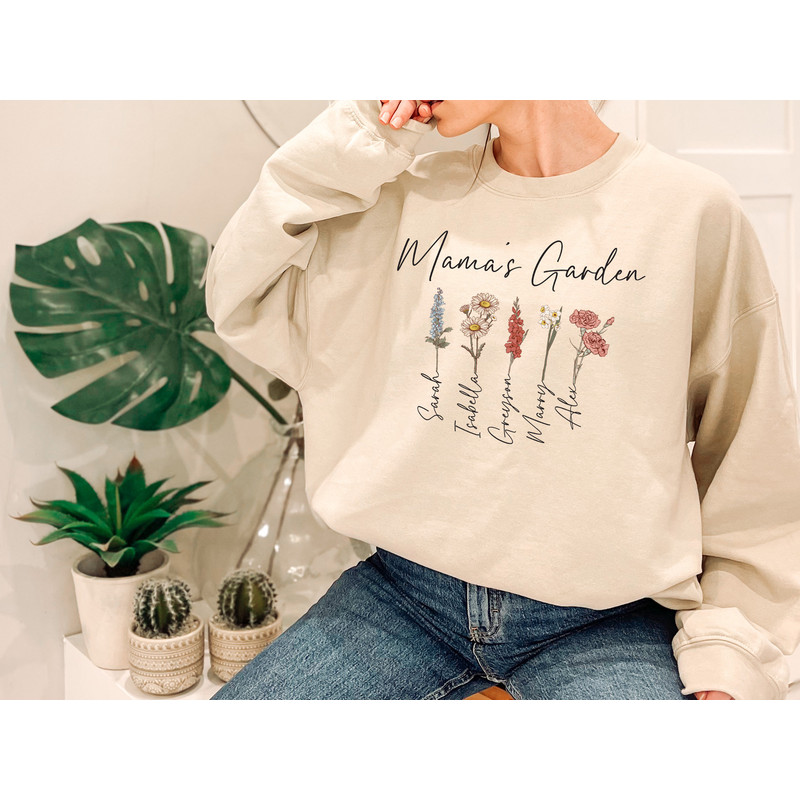 Mamas Garden Shirt, Mother Day Gift, Birth Month Flower Shirt, Moms.jpg